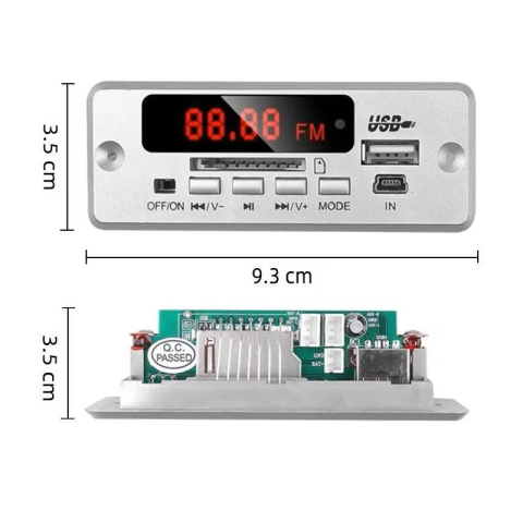Modul decoder audio MP3 Bluetooth 5V cu amplificator 2x3W, USB, SD, AUX, FM, telecomanda [5]