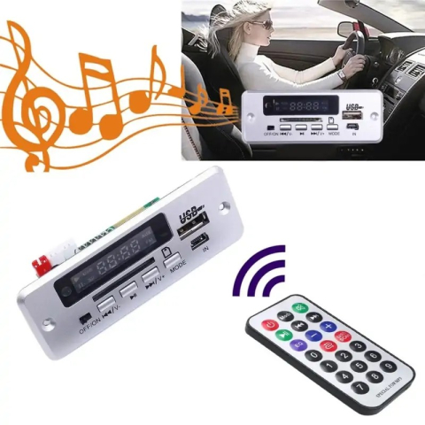 Modul decoder audio MP3 Bluetooth 5V cu amplificator 2x3W, USB, SD, AUX, FM, telecomanda [6]