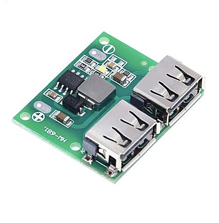 Acumulatori si Module BMS - Modul dual USB incarcare rapida 3A 5V HW-681 acumulatori Litiu, Li-Ion 18650