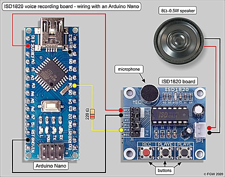 Modul Inregistrare Voce ISD1820 42*38mm [1]
