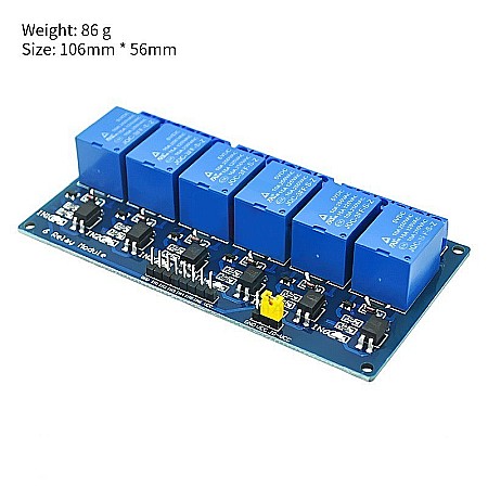 Modul releu 6 canale 5V cu optocuplor, 10A [2]