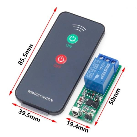 Modul releu 5V 10A cu telecomanda IR, 1 canal [1]