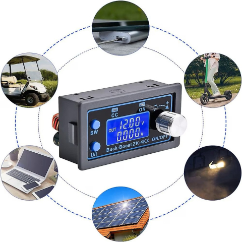 Modul sursa reglabila de alimentare DC-DC cu functie step-up / step-down, ZK-4KX, cu afisaj, 4A, 0.5-30V DC [4]