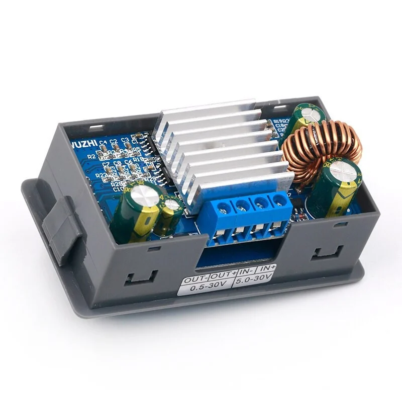Modul sursa reglabila de alimentare DC-DC cu functie step-up / step-down, ZK-4KX, cu afisaj, 4A, 0.5-30V DC [1]