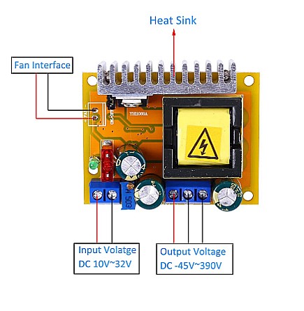 MODUL ZVS ridicator tensiune, DC-DC, 8-32V la 45-390V, REGLABIL [0]