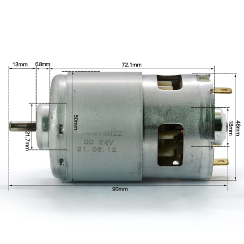 Motor DC RS897 12-24V, 20000 RPM, ax rotund 5mm [3]