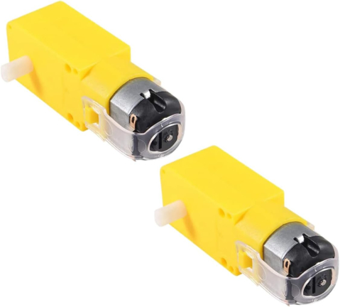 Motor DC TT cu reductor 1:48, 3–6V, 100RPM, ax simplu [2]