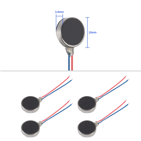 Motor de vibratii plat 1034, 3V DC, 10x3.4mm, autoadeziv [2]
