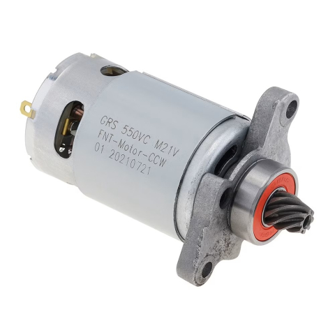 Motoare si variatoare - Motor electric DC RS550 21VDC, angrenaj conic 8 dinti, pentru fierastrau electric