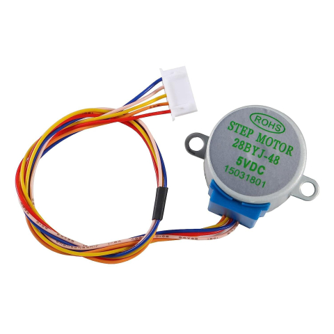 Motor pas cu pas 28BYJ-48, 5V, cu reductor si driver ULN2003 [1]
