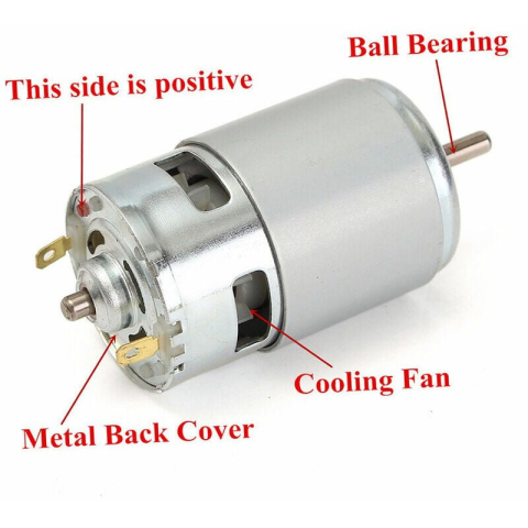 Motor universal 775 cu ax rotund, cuplu mare, 12-24V, 15600 rpm [2]