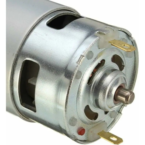 Motor universal DC 775, 12–24V, 9000 RPM la 24V, ax D 5mm, dublu rulment [5]