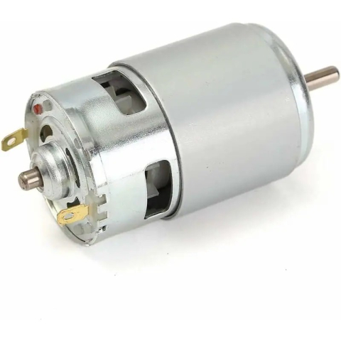 Motor universal DC 775, 12–24V, 9000 RPM la 24V, ax D 5mm, dublu rulment [1]