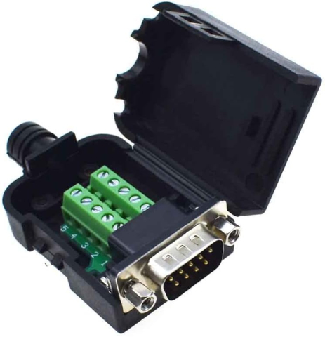 Cabluri si conectori - Mufa conector tata DB9 RS232 cu conectori terminal, cu surub