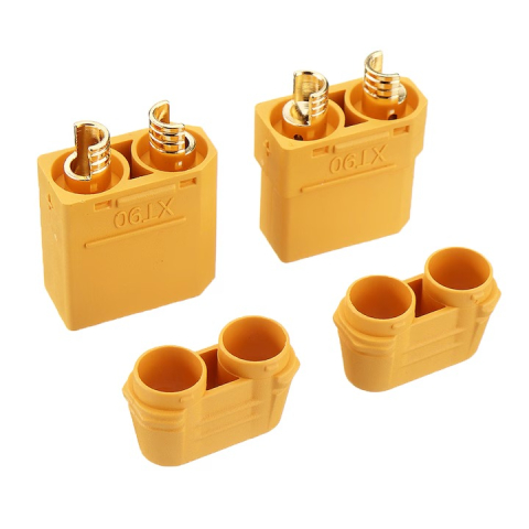 Pereche conectori XT90H mama-tata, 2 pini, cu protectie, 40A [2]