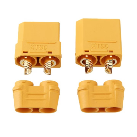 Pereche conectori XT90H mama-tata, 2 pini, cu protectie, 40A [1]