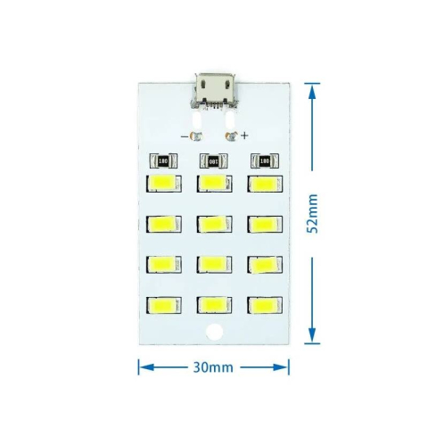 Echipamente si accesorii banc de lucru - Placa de iluminat 12 LEDURI 4x3 cu micro USB