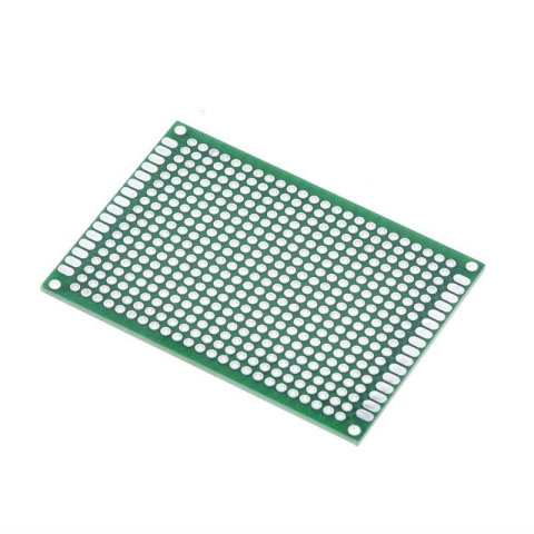 Placa de test si prototipare PCB 5x7cm, doua fete, pas 2.54mm, FR-4 [1]