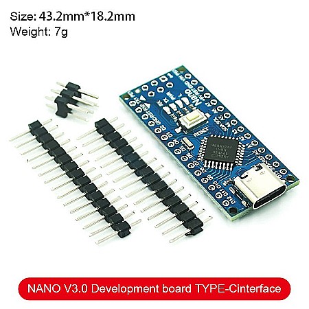 Kituri Arduino, platforme dezvoltare - Placa dezvoltare compatibila Arduino Nano V3 ATMEGA 328PB, USB tip C