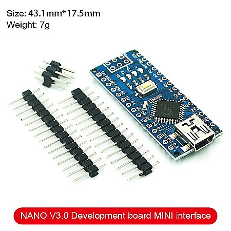 Kituri Arduino, platforme dezvoltare - Placa dezvoltare compatibila Arduino Nano V3 ATMEGA 328P mini USB