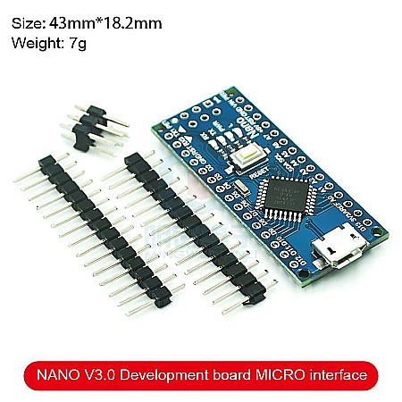 Kituri Arduino, platforme dezvoltare - Placa dezvoltare compatibila Arduino Nano V3 ATMEGA 328P, micro USB