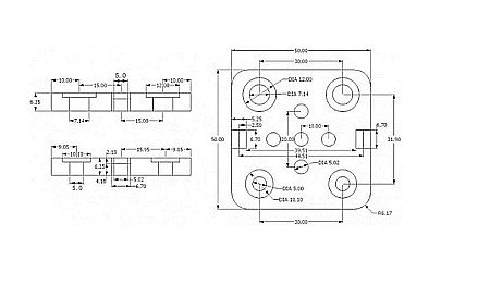 Placa V-Slot imprimanta 3d 20x20mm cu role OPENBUILDS [3]