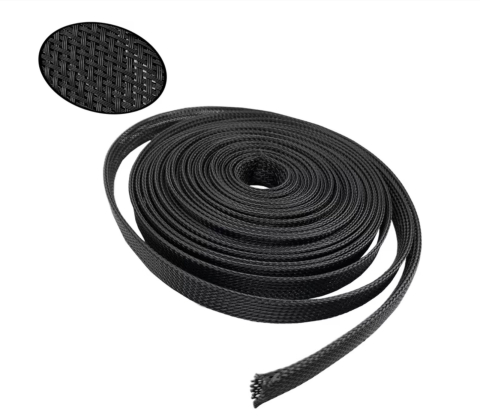 Piese si componente imprimante 3D si CNC - Plasa ignifuga impletita PVC, latime 8mm, lungime 1m