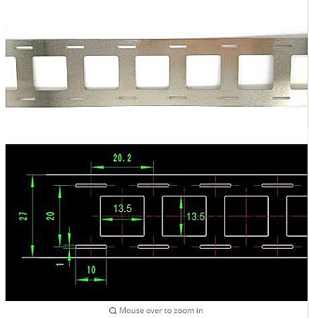 Platbanda Nichel 27x0.15mm pentru suporti customizabili, 1m 18650 [1]