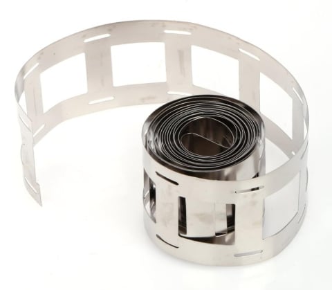 Platbanda si sudura in puncte pentru acumulatori - Platbanda nichel pur 27x0.15mm pentru acumulatori 18650 in suporti modulari, 1m
