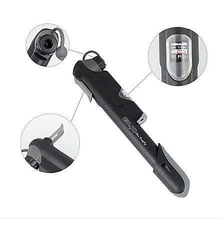 Pompa de mana GIYO cu manometru, pentru Trotinete si Biciclete [0]