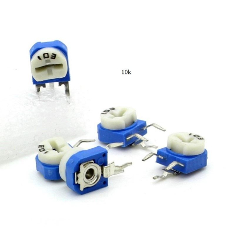 Potentiometru de montare orizontal 10KΩ 100mW singura tura [2]