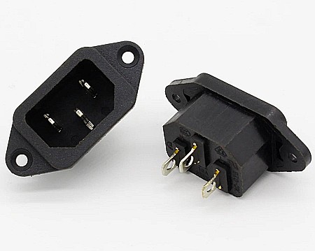 Cabluri si conectori - Priza retea C14, 3 pin, AC 10A 250V, mama, universala