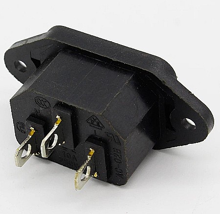 Priza retea C14, 3 pin, AC 10A 250V, mama, universala [1]