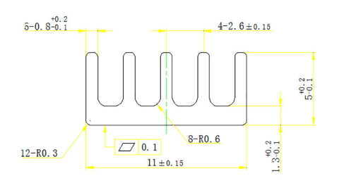 Radiatoare aluminiu cu adeziv 11x11x5mm (set 5 buc.) [2]