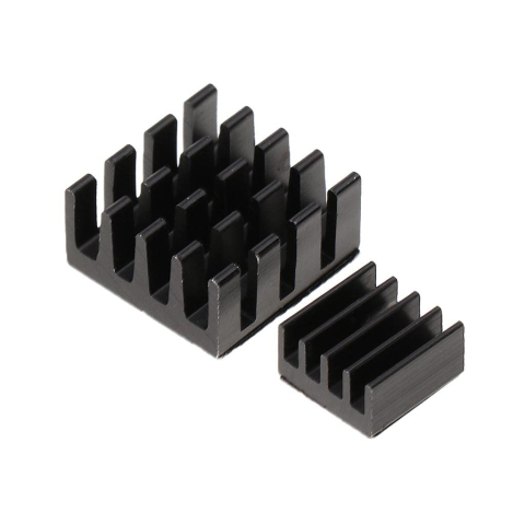 Piese electrice si electronice - Radiatoare aluminiu Raspberry Pi cu adeziv, 9x9x5mm, 14x14x7mm (set 2 buc.)
