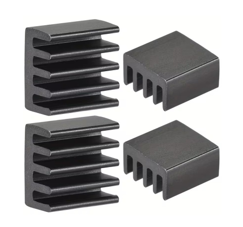 Piese electrice si electronice - Radiator aluminiu driver A4988, 9x9x5mm, negru, cu adeziv (set 4 buc.)