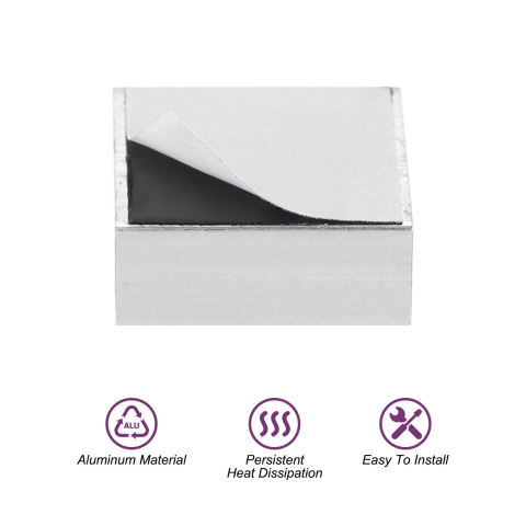 Radiator aluminiu driver si mosfet cu adeziv, 14x14x6mm, imprimanta 3D (set 4 buc) [4]