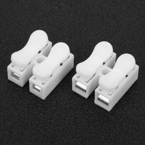 Regleta / conector rapid cu arc push-in 2 fire CH-2, 250V 10A (set 10 buc) [4]