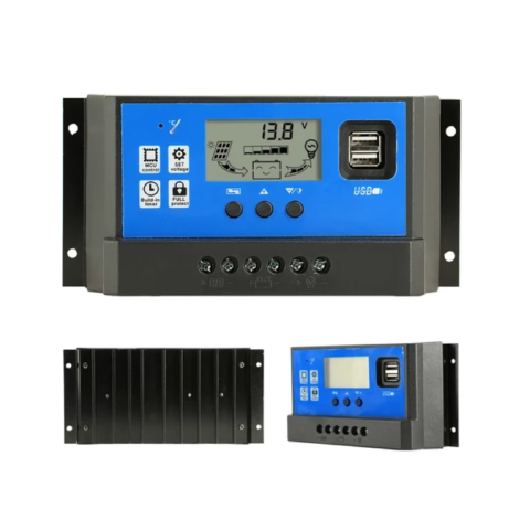 Regulator incarcare solara PWM 60A pentru panouri fotovoltaice, 12V/24V, LCD, USB 5V/3A [7]