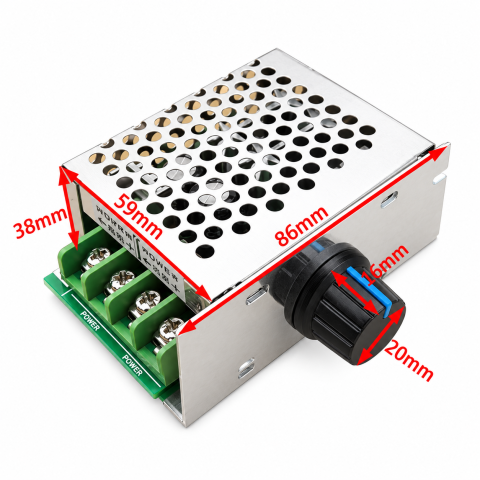 Regulator turatie motor DC PWM 10-60V, reversibil, 10A nominal/20A varf [2]