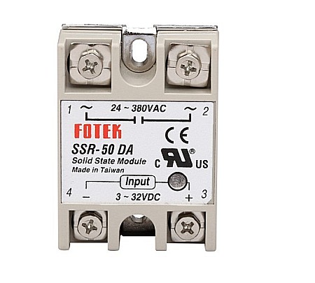 Module atasabile Arduino - Releu SSR-50DA intrare 3-32VDC, iesire 24-380VAC, 50A