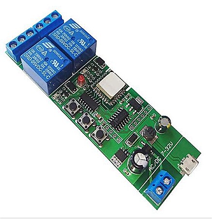 Relee - Releu WiFi 2 canale, eWeLink, usb, temporizare, 7-32VDC 10A