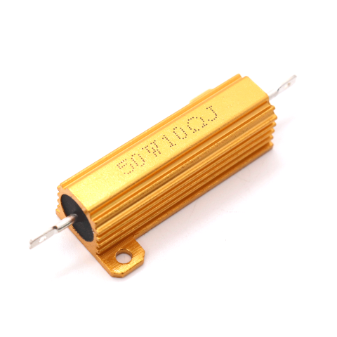 Rezistenta de putere bobinata RX24, 50W, 10Ω, carcasa din aluminiu