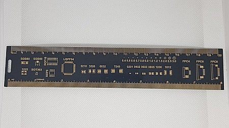 Scule, instrumente de masura - Riglă PCB 20cm cu sloturi componente electronice