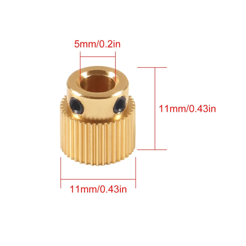 Roata dintata extruder MK8, 26 dinti, gaura 5mm, alama, filament 1.75mm [3]