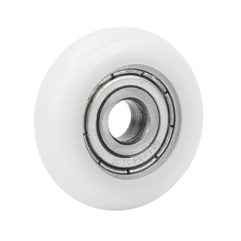 Piese mecanice - Rola de ghidare semirotunda 5x21.5x7mm, nylon, 625ZZ, alba​​​​​​​