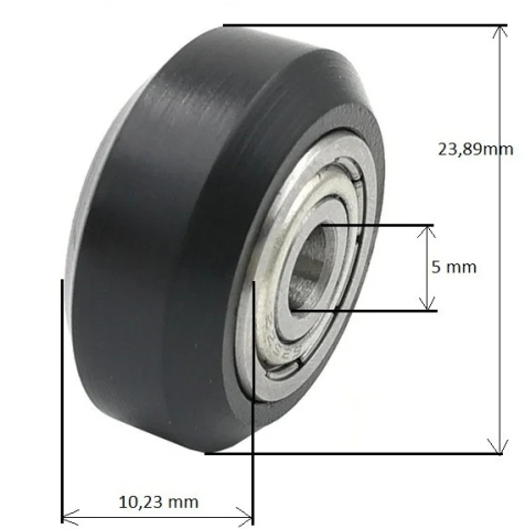 Rola mare OpenBuilds V-Slot, POM, 5x24x10mm, 625ZZ (set 4 buc.) [2]
