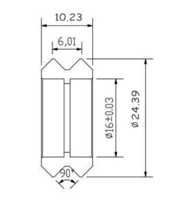 Rola mare OpenBuilds V-slot, profil V, POM, 625ZZ, 5x24x10mm [4]