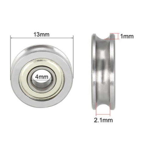 Rulment cu ghidaj U 4x13x4mm U604ZZ [1]