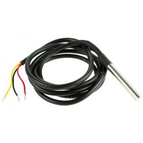 Senzori Arduino - Senzor temperatura waterproof DS18B20 cu sonda inox, cablu 1m